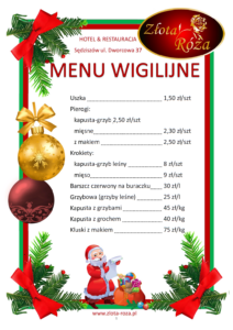 Menu wigilijne s1 2024- Catering wigilijny Złota Róża - Sędziszów